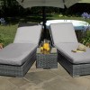 Maze Rattan Garden Furniture Grey Orlando Sunlounger Set  