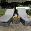 Maze Rattan Garden Furniture Grey Orlando Sunlounger Set