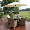 Maze Rattan Garden Furniture Winchester Venice 4 Seat Round Dining Set