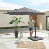 Nova Garden Furniture Apollo Grey 3m Round Crank & Tilt Aluminium Cantilever Parasol