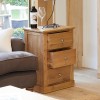 Mobel Oak Furniture Three Drawer Lamp Table COR10B