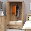 Opus Solid Oak Furniture Gents Wardrobe