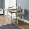 Hampstead Soft Grey & Walnut Furniture Bar Table with Turned Legs 8008-1