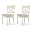 Montreux Oak & Antique White Furniture X Back Chair Pair