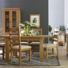 Colchester Rustic Oak Furniture Ladder Back Chair Wooden Seat Pair