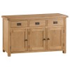 Colchester Rustic Oak Furniture 3 Door Sideboard