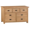 Colchester Rustic Oak Furniture 3 Over 4 Drawer Chest