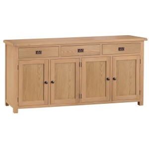 Colchester Rustic Oak Furniture 4 Door Sideboard Colchester Rustic Oak Furniture 4 Door Sideboard