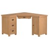 Colchester Rustic Oak Furniture Corner Computer Desk