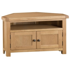 Colchester Rustic Oak Furniture Corner TV Unit Colchester Rustic Oak Furniture Corner TV Unit