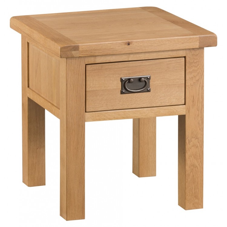 Colchester Rustic Oak Furniture Lamp Table