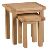 Colchester Rustic Oak Furniture Nest Of 2 Tables