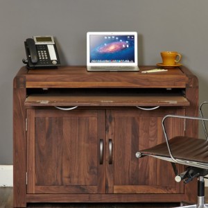 Shiro Walnut Hidden Home Office Computer Desk Shiro Walnut Hidden Home Office Computer Desk CDR06A