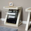 Z Solid Oak Grey Painted Furniture Hi Fi Unit