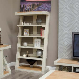 Z Solid Oak Grey Painted Furniture Large Bookcase