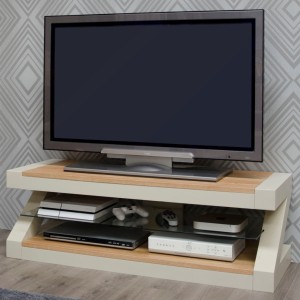 Z Solid Oak Grey Painted Furniture Plasma unit