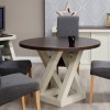 Z Solid Oak Grey Painted Furniture Round Dining Table