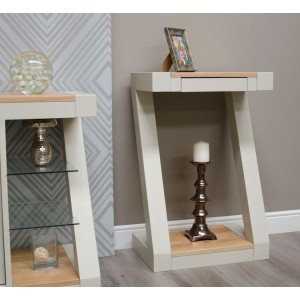 Z Solid Oak Grey Painted Furniture Small Console Table Z Solid Oak Grey Painted Furniture Small Console Table
