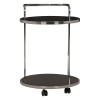 Ackley 2 Tier Stainless Steel and Black Glass Drinks Trolley 2405437
