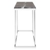 Ackley Chrome Metal Console Table With Black Marble Top 2405425