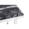 Ackley Chrome Metal Console Table With Black Marble Top 2405425