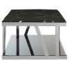 Ackley Chrome Metal and Black Marble Top Coffee Table 2405429