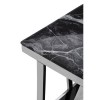 Ackley Silver Finish Metal Side Table With Black Marble Top 2405427