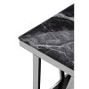 Ackley Silver Finish Metal Side Table With Black Marble Top 2405427