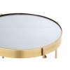 Allure Black Glass And Brushed Bronze Metal Tall Side Table