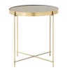 Allure Black Mirrored and Bronze Metal Low Side Table