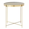 Allure Black Mirrored and Bronze Metal Low Side Table