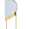 Allure Black Mirrored and Bronze Metal Low Side Table