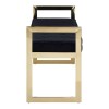 Allure Black Velvet Seat and Gold Metal Frame Bench 5502629