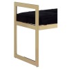 Allure Black Velvet Seat and Gold Metal Frame Bench 5502629