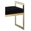 Allure Black Velvet Seat and Gold Metal Frame Bench 5502629