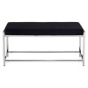 Allure Black Velvet Seat and Silver Metal Frame Bench 5502622