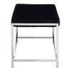 Allure Black Velvet Seat and Silver Metal Frame Bench 5502622