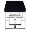 Allure Black Velvet Tufted and Silver Metal Bench 5502606