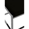 Allure Black Velvet and Silver Metal Stool 5502592