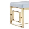 Allure Grey Velvet Tufted and Gold Stainless Steel Bench
