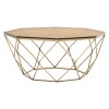 Allure Bronze Finish Metal and Tempered Glass Geometric Coffee Table 5501359