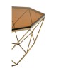 Allure Bronze Finish Metal and Tempered Glass Geometric Coffee Table 5501359