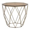 Allure Brushed Bronze Finish Metal Base and Glass Top End Table 5501363