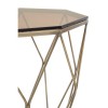 Allure Brushed Bronze Finish Metal Base and Glass Top End Table 5501363