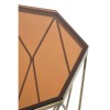 Allure Brushed Bronze Finish Metal Base and Glass Top End Table 5501363