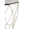 Allure Brushed Nickel Finish Metal Base and Glass End Table 5501361