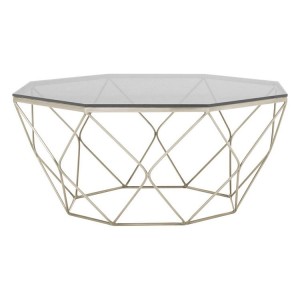Allure Brushed Nickel Base and Semi Grey Glass Coffee Table Allure Brushed Nickel Base and Semi Grey Glass Coffee Table 5501357