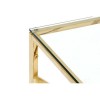 Allure Champagne Gold Metal and Clear Glass Geometric End Table 5501413