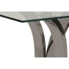 Allure Chromed Metal Curved Base and Clear Glass Console Table 5502581