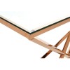 Allure Corseted Rose Gold and Clear Glass Console Table 5501399
